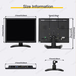 LESOWN N120-A01S/N120-A01R/N120-A01T 12 inch 1024x768 Industrial LCD Monitor 4:3 HDMI AV Small Wide Screen Touch Display