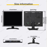 LESOWN N120-A01S/N120-A01R/N120-A01T 12 inch 1024x768 Industrial LCD Monitor 4:3 HDMI AV Small Wide Screen Touch Display