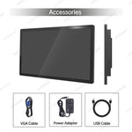 LESOWN N270 27 inch Industrial  Monitor Touch Ultrawide Screen  IPS VGA HDMI USB Input VESA100 Wall Mount Display