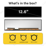 LESOWN M126-A01T 12.6 inch Bar Screen 1920x515 LCD Display Capacitive Touch IPS 1200:1 USB-C HDMI Modules with Driver Board eDP 30PIN Interface