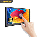 LESOWN P50C-T mini Monitor 5 inch IPS 800x480 LCD Touch Screen Display HDMI mini Sub Screen