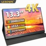 LESOWN P133G 3840x2160 4K UHD 13.3 inch Type-C Monitor IPS LCD HDMI Widescreen Laptop PC Auxiliary Screen Display