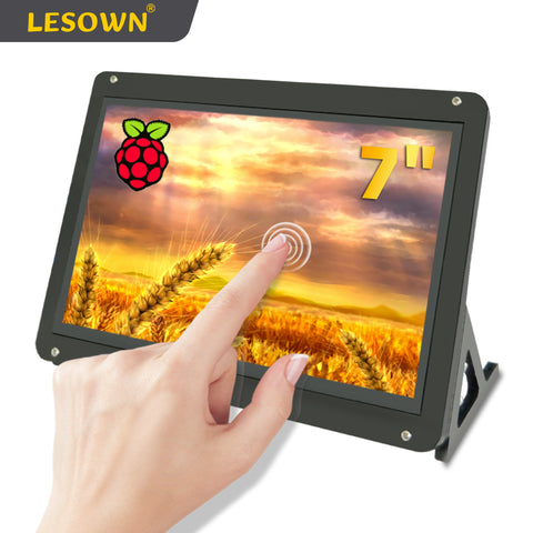 LESOWN R7-A Wide Small Screen 1024x600 IPS LCD Display HDMI Portable Monitor Touch Module with Case