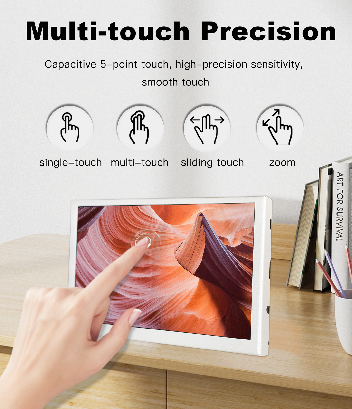 LESOWN P79W+S/P79W-T+S 7.9 inch Strip Display Small LCD Widescreen Touchscreen 400x1280 IPS Portable CPU GPU Temperature Monitoring Display