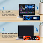 LESOWN P88W-T LCD Bar 8.8 inch Side Monitor 480x1920 IPS HDMI USB Powered Touch Display White