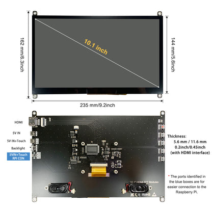 LESOWN R101-STA 10.1 inch Industrial Monitor 1280x800 With VGA HDMI BNC AV input