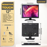 LESOWN N120-A01S/N120-A01R/N120-A01T 12 inch 1024x768 Industrial LCD Monitor 4:3 HDMI AV Small Wide Screen Touch Display