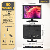 LESOWN N120-A01S/N120-A01R/N120-A01T 12 inch 1024x768 Industrial LCD Monitor 4:3 HDMI AV Small Wide Screen Touch Display