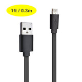 [Pack of 5PCS] 1ft /0.3m Premium Flat Short Micro USB Cables